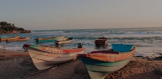 Jamaica beach and boats