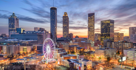 Silhuetten i Atlanta.