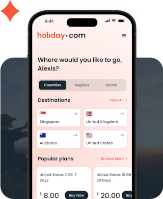 Obtenga una tarjeta eSIM de holiday.com gratis con ExpressVPN