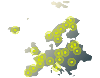 Koble til dusinvis av europeiske serverlokasjoner med ExpressVPNs enorme globale nettverk.