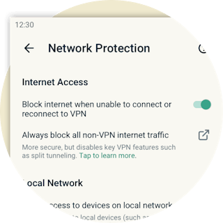 Network Lock für Android.