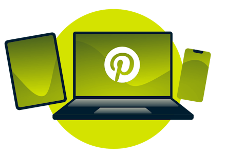 Pinterest på en dator med ExpressVPN.