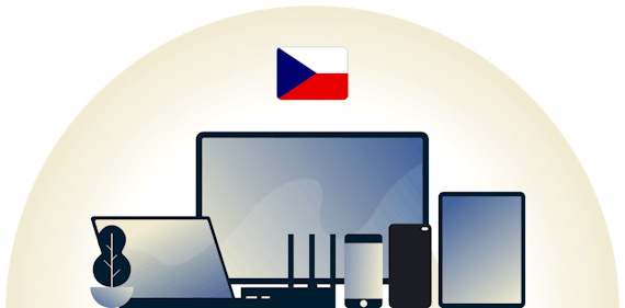 VPN dla Czech chroniący różne urządzenia.